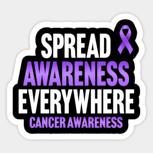 World Cancer Day lavender Ribbon Cancer Awareness Sticker